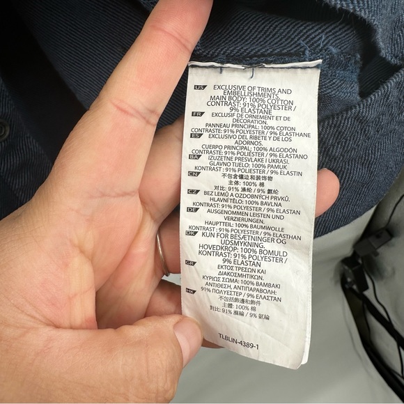 5.11 511 Tactical Shirt Men's XL Blue Long Sleeve Snap Button Up Cotton Pockets - Picture 5 of 6